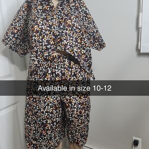 Women's Black Floral Print Elastic-Waist Shorts